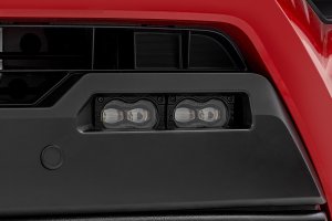 Toyota Tacoma LED Fog Light Kit - Rough Country - 3x1.75 Inch Black Series Slim Aux - Yellow - '24-'26